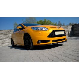 Накладка сплиттер на передний бампер вариант 3 на Ford Focus III ST